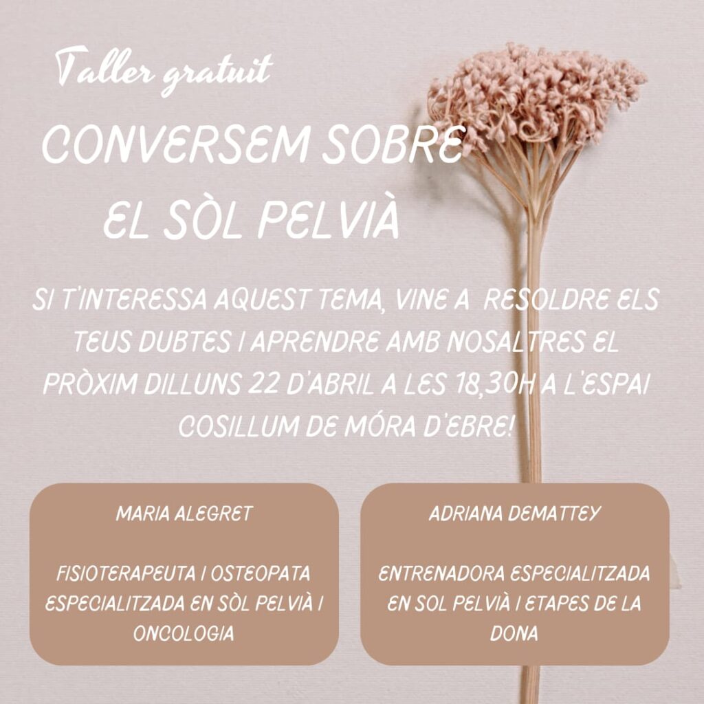 Cartell sobre "Conversem sobre el sòl pelvià"