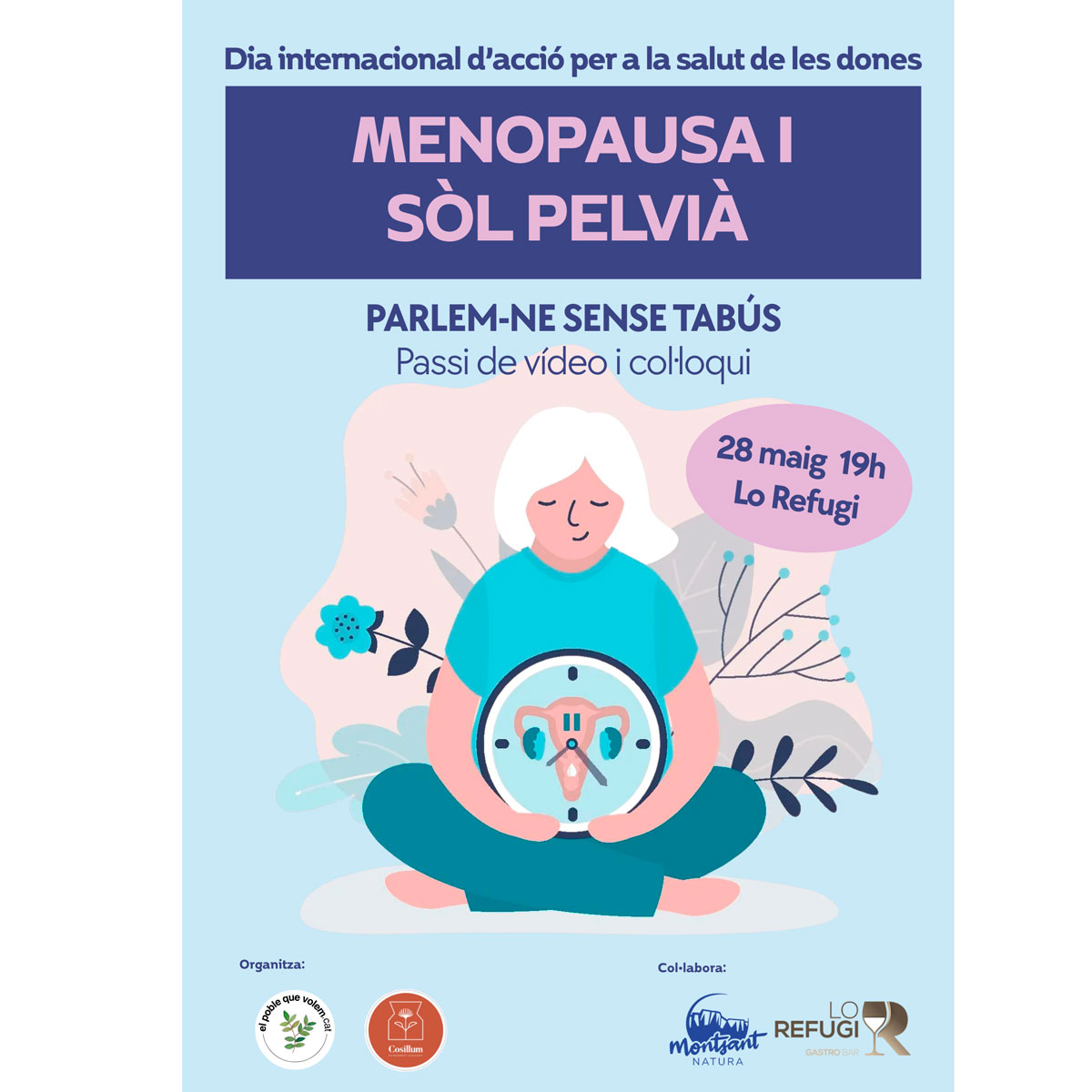 Cartell del taller "Menopausa i Sòl Pelvià".